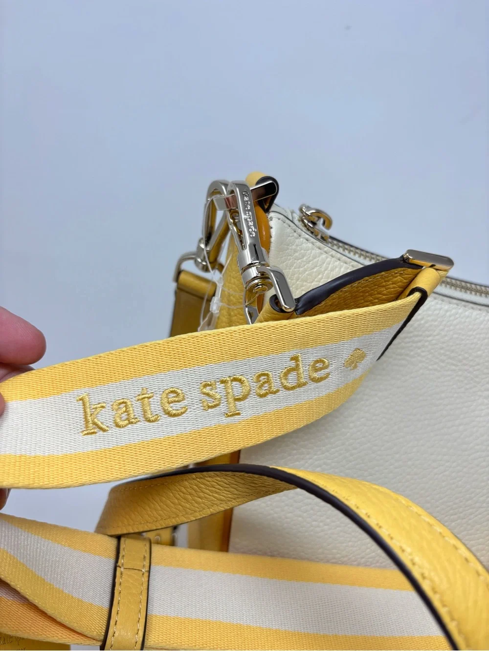 Kate Spade Emma Colorblock pebbles leather purse NWT buttermilk/yellow